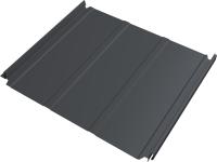 Кликфальц Double Pro Лайн Grand Line 0,45 Drap TwinColor с пленкой на замках RAL 7024 мокрый асфальт