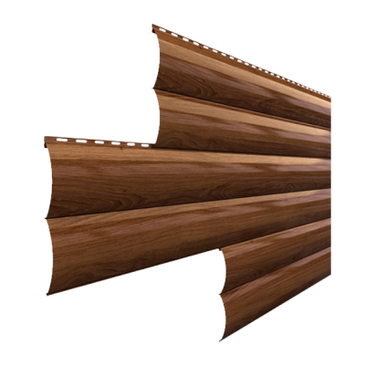 Металлический сайдинг МП Woodstok Волна Полиэстер
